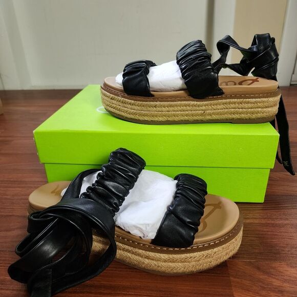 Sam Edelman Kerin Leather Ankle Tie  Espadrille Sandals 8 NIB